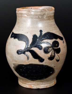 Extremely Rare and Important N. YORK / COERLEARS HOOK Stoneware Pitcher, Thomas Commeraw