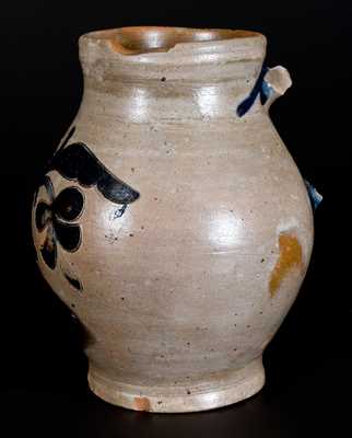 Extremely Rare and Important N. YORK / COERLEARS HOOK Stoneware Pitcher, Thomas Commeraw