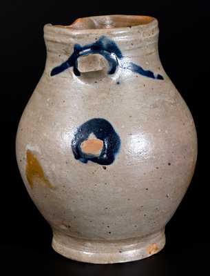 Extremely Rare and Important N. YORK / COERLEARS HOOK Stoneware Pitcher, Thomas Commeraw