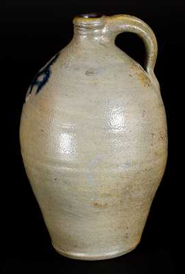 Very Unusual PAUL CUSHMAN (Albany, NY) Stoneware Jug with Cobalt Decoration