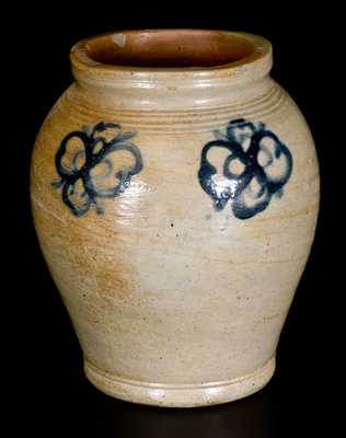 1/2 Gal. Stoneware Jar with Watchspring Decoration, Manhattan or New Jersey, circa 1750-1790