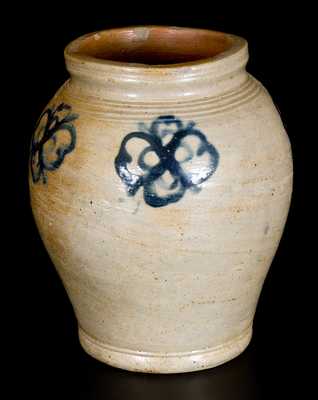 1/2 Gal. Stoneware Jar with Watchspring Decoration, Manhattan or New Jersey, circa 1750-1790