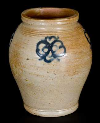 1/2 Gal. Stoneware Jar with Watchspring Decoration, Manhattan or New Jersey, circa 1750-1790