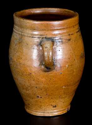 Rare COMMERAWS / STONEWARE Vertical-Handled Stoneware Jar, Thomas Commeraw, Manhattan