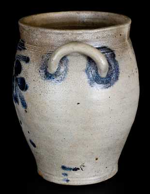 J. REMMEY / MANHATTAN-WELLS / NEW YORK Stoneware Jar w/ Elaborate Incised Decoration