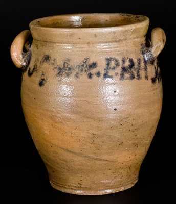 Important Stoneware Jar Inscribed 