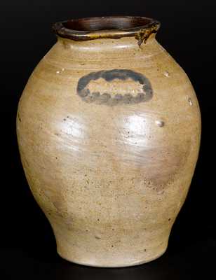 Rare C. CROLIUS (Manhattan) Stoneware PICKLES Jar