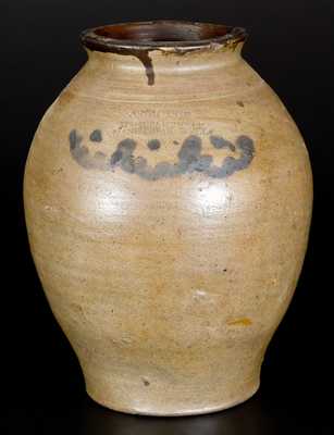 Rare C. CROLIUS (Manhattan) Stoneware PICKLES Jar