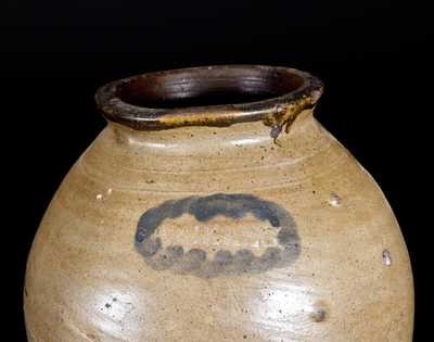 Rare C. CROLIUS (Manhattan) Stoneware PICKLES Jar
