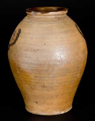 Rare C. CROLIUS (Manhattan) Stoneware QUINCES Jar