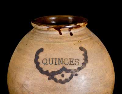 Rare C. CROLIUS (Manhattan) Stoneware QUINCES Jar