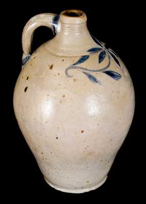 2 Gal. Stoneware Jug with Fine Incised Floral Decoration att. P. Cross, Hartford, CT