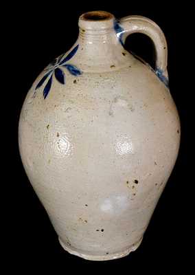 2 Gal. Stoneware Jug with Fine Incised Floral Decoration att. P. Cross, Hartford, CT