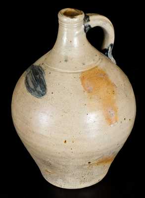 1 Gal. Stoneware Jug w/ Impressed Fish Decoration, att. Jonathan Fenton, Boston, 18th century