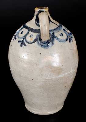 4 Gal. Ovoid Stoneware Jug with Swag Decoration, Manhattan, early 19th century