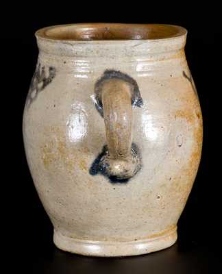 Vertical-Handled Stoneware Jar with Cobalt Decoration, Manhattan, circa 1790