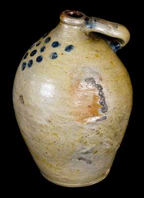 1 Gal. Stoneware Jug with Spotted Decoration, early 19th century, probably New York City