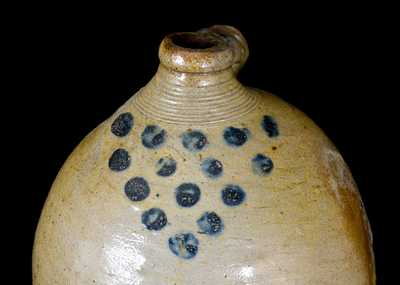 1 Gal. Stoneware Jug with Spotted Decoration, early 19th century, probably New York City