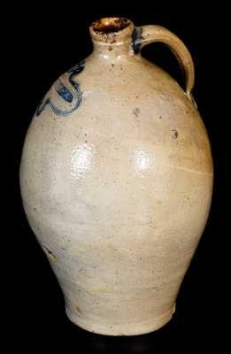 Rare C. BOYNTON (Albany, NY, circa 1820) Stoneware Jug with Incised Decoration