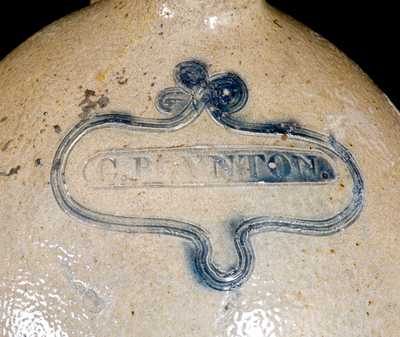 Rare C. BOYNTON (Albany, NY, circa 1820) Stoneware Jug with Incised Decoration
