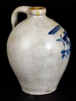 CHOLLAR, DARBY & CO. / HOMER, NY Stoneware Jug with Floral Decoration