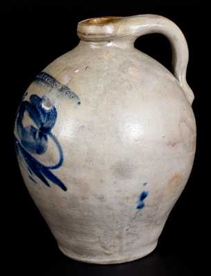 CHOLLAR, DARBY & CO. / HOMER, NY Stoneware Jug with Floral Decoration