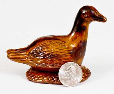 Glazed Redware Figure of a Goose, Pennsylvania origin, circa 1850-1880