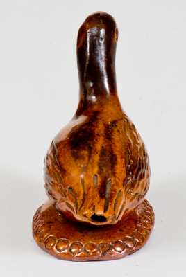 Glazed Redware Figure of a Goose, Pennsylvania origin, circa 1850-1880