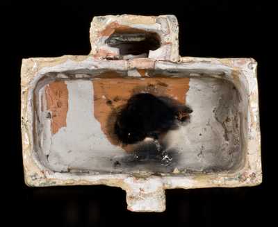 Important Cold-Painted Redware Sculpture of Independence Hall, probably Philadelphia, PA