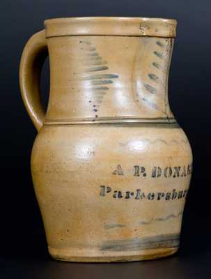 Half-Gallon A. P. DONAGHHO / Parkersburg, W. VA Stoneware Pitcher