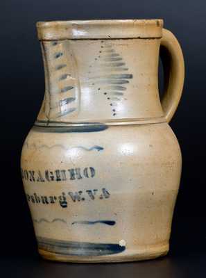 Half-Gallon A. P. DONAGHHO / Parkersburg, W. VA Stoneware Pitcher