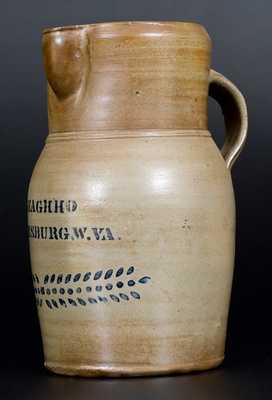 1 Gal. A. P. DONAGHHO / PARKERSBURG, W. VA Stoneware Pitcher