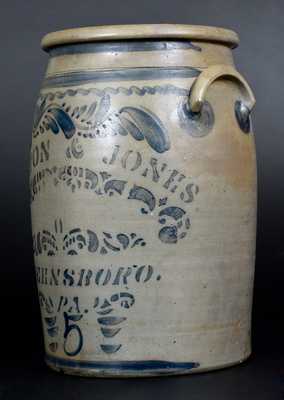 5 Gal. HAMILTON & JONES / GREENSBORO, PA Stoneware Jar