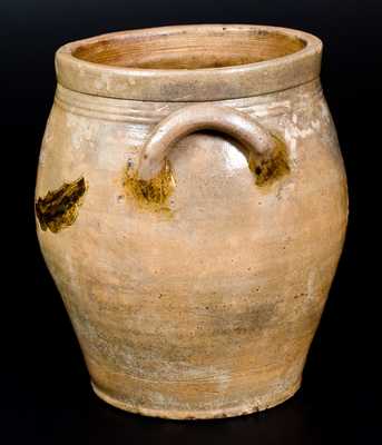 Fine WARNE Stoneware Jar, Thomas Warne, South Amboy, NJ, early 19th century