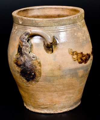 Fine WARNE Stoneware Jar, Thomas Warne, South Amboy, NJ, early 19th century