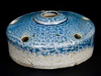 Stoneware Inkwell with Cobalt Top, possibly Clarkson Crolius, New York, 19th century