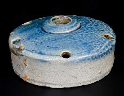 Stoneware Inkwell with Cobalt Top, possibly Clarkson Crolius, New York, 19th century