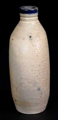 Stoneware Flask with Cobalt Top, Northeastern US, early 19th century