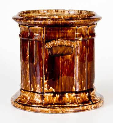 BOSTON EARTHEWARE MANUF G CO Rockingham Glazed Storage Jar