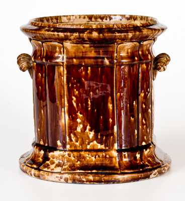 BOSTON EARTHEWARE MANUF G CO Rockingham Glazed Storage Jar