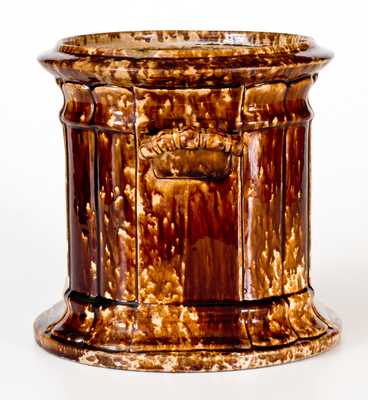 BOSTON EARTHEWARE MANUF G CO Rockingham Glazed Storage Jar