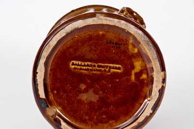 BALLARD & BROTHERS / BURLINGTON, VT Rockingham Glazed Storage Jar w/ Original Cover