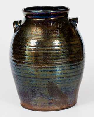 South Carolina Alkaline-Glazed Stoneware Jar Marked 