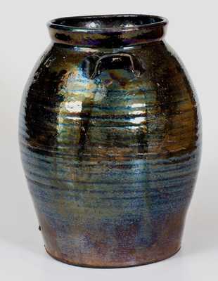 South Carolina Alkaline-Glazed Stoneware Jar Marked 