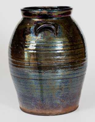South Carolina Alkaline-Glazed Stoneware Jar Marked 