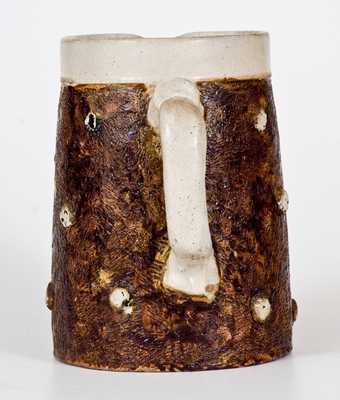 Very Unusual F.O.E. (Fraternal Order of Eagles) Stoneware Pitcher w/ Applied Eagle Motif