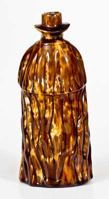 Rockingham-Glazed Coachman Bottle, Lyman, Fenton & Co., Bennington, VT, c1849-58