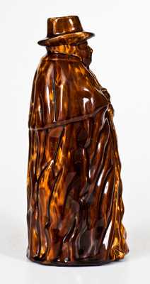 Rockingham-Glazed Coachman Bottle, Lyman, Fenton & Co., Bennington, VT, c1849-58