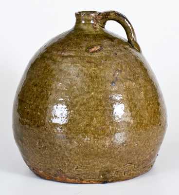 Exceptional WB (Washington Becham, Crawford County, GA) Stoneware Jug