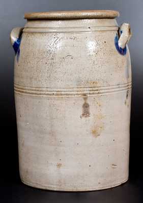 Fine 5 Gal. HAMILTON / GREENSBORO Stoneware Jar with Bold Floral Decoration